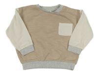 Béžovo-smotanová mikina s vreckom M&S