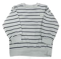 Bielo-čierna pruhovaná mikina s nášivkou F&F