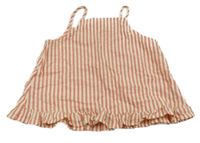 Smetanovo-červený pruhovaný top H&M