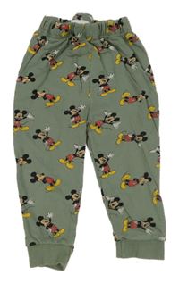 Khaki tepláky s Mickeym Disney