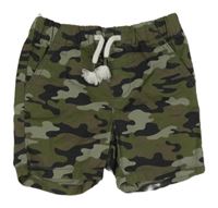 Khaki army plátenné kraťasy C&A