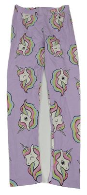 Lila legíny s jednorožcami H&M