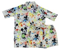 2set - Biele UV tričko s Mickeym + nohavičkové plavky Next