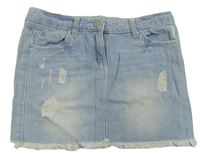Svetlomodrá rifľová sukňa s vyšúchaním Denim Co.
