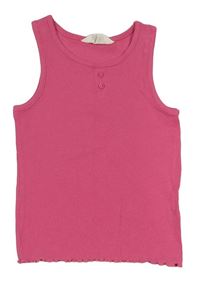 Ružový rebrovaný crop top s gombíky H&M