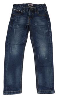 Tmavomodré rifle s vyšúchaním Ativo