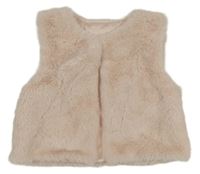 Svetloružová kožušinová podšitá vesta George