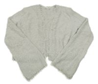 Sivo-strieborné chlpaté bolerko Mango