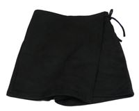 Čierne semišové sukňové kraťasy Zara