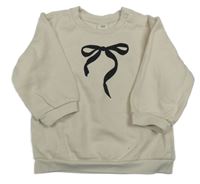 Smetanová mikina s mašlí H&M