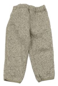 Béžové melírované pletené kalhoty H&M