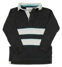 Tmavomodré polo tričko s prúžkami M&S