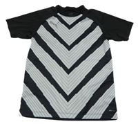 Černo-šedé pruhované sportovní funkční tričko Puma 