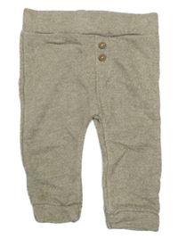 Béžové vzorované tepláky