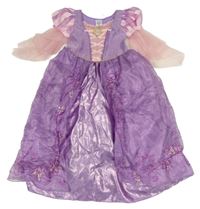 Kostým - Fialovo-broskvové organzovo/saténové šaty Disney