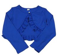 Zafírové rebrované bolerko Shein