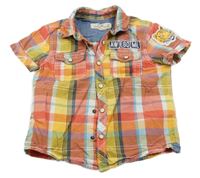 Barevná kostkovaná košile  s nášivkami H&M