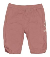 Starorůžové elastické kraťasy s motýlky 