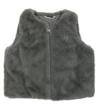 Sivá kožušinová zateplená vesta Noukie´s