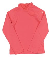 Neonově růžové thermo triko s rolákem Decathlon