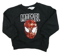 Ćerná mikina so Spider-manem z flitrů H&M