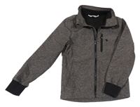 Hnedá melírovaná softshellová bunda s rolákom H&M