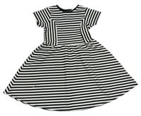 Čierno-biele pruhované vzorované šaty Bhs
