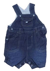 Tmavomodré plátěné laclové kraťasy riflového vzhledu Mothercare