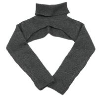 Tmavošedé melírované žebrované svetrové bolérko so třpytkami rolákom ZARA