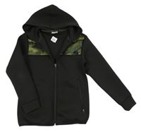 Nové - černo-army softshellovo/šusťáková bunda s kapucňou zn. DESTINATION