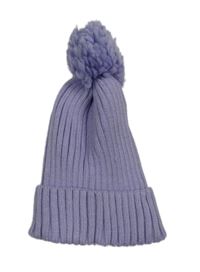 Svetlofialová rebrovaná čapica s brmbolcom M&S