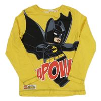 Žluté melírované pyžamové triko s lego Batmanem H&M