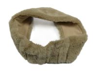 Béžová kožušinová čelenka H&M