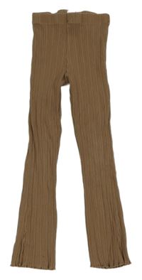 Hnedé rebrované nohavice Peacocks