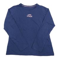 Tmavomodré triko s nápisy George