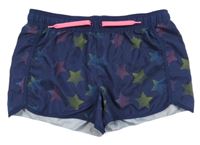 Tmavomodré plážové kraťasy s hvězdičkami YIGGA