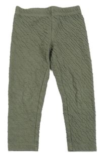 Khaki mačkané legíny Topolino