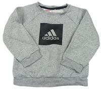 Sivá mikina s logom Adidas