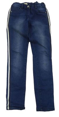 Modré skinny fit rifle s pruhy Pepperts
