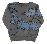 Sivá mikina s dinosaurami F&F