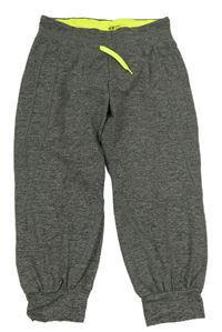 Tmavosivé melírované športové capri tepláky H&M