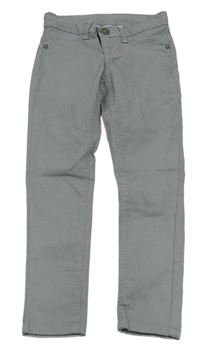 Šedé plátěné skinny kalhoty C&A