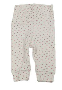 Biele ľahké tepláky s trojlístky H&M