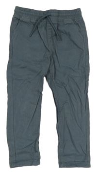 Modrošedé plátenné slim nohavice Denim Co.