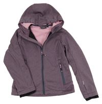 Fialová melírovaná softshellová funkční bunda s kapucí CMP