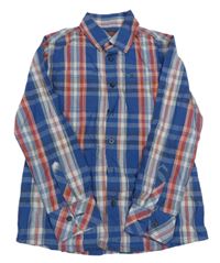 Modro-červeno-světlešedá kostkovaná košile Esprit