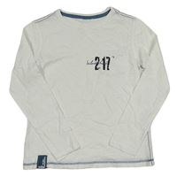 Biele tričko s číslom a vreckom