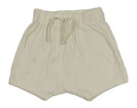 Smotanové rebrované bavlnené kraťasy George