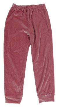 Staroružové zamatové tepláky Shein