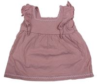 Staroružová blúzka s volánikmi George